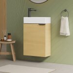 Emke meuble lave - mains couleur ch�ne fum�