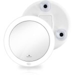 Emke miroir cosm�tique led 6000k, grossissant 7x, ventouse puissante, loupe pour miroir mural salle de ...