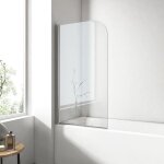 Emke - pare de baignoire en 6 mm verre securit paroi de douche pour baignoire revtement nano facile ...