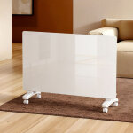 Emke radiateur �lectrique 465x770x74mm, 2000w, verre tremp� blanc, wifi, ip24, thermostat intelligent ...