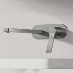 Emke - robinet lavabo mural, robinet cuisine salle bain montage mural, corps en laiton, contr�le chaud ...