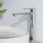 Emke - robinet de salle de bain, 269x215x49 mm, corps en laiton, mitigeur de lavabo, cartouche en céramique, ... Emke - robinet de salle de bain, 269x215x49 mm, corps en laiton, mitigeur de lavabo, cartouche en céramique, ...