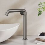 Emke - robinet de salle de bain, 332 x 220 x 76 mm, laiton, cartouche c�ramique, mitigeur pour lavabo, ...