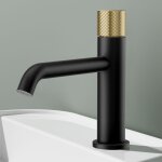 Emke - robinet de salle de bain noir, 181 x 166 x 50 mm, laiton, cartouche cramique, mitigeur pour lavabo ...