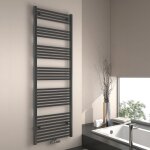 Emke - s�che - serviette eau chaude, radiateur s�che - serviettes raccordement central anthracite 180x60cm ...