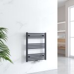 Sche - serviette eau chaude radiateur sche - serviettes salle de bain anthracite 75x60 cm - emke
