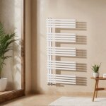 Emke - sche - serviette eau chaude, sche - serviettes tube rond, 1265x600mm blanc