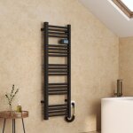 Emke - sche - serviette lectrique aluminium commande tactile temprature rglable - 1200 x 400 mm noir ...