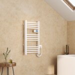 Emke - sche - serviette lectrique aluminium commande tactile temprature rglable - 750 x 400 mm blanc ...
