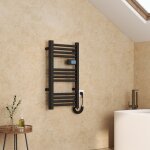 Emke - sche - serviette lectrique aluminium commande tactile temprature rglable - 750 x 400 mm noir ...