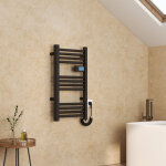 Emke - s�che - serviette �lectrique aluminium commande tactile temp�rature r�glable - 750 x 400 mm noir ...