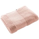 Emma - serviette de bain 90x150cm en coton bio coloris rose poudr