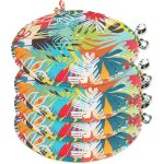 Emmevi mv s. p. a. - lot de 4 coussins de chaise rond couleurs vives coton lavable doux rondes palmiers ...