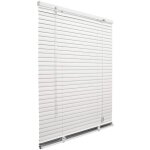 Store v�nitien aluminium fixation murale blanc lames inclinables 25 mm parasol fen�tres - 200x180 cm