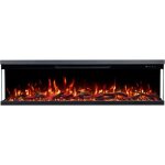 Emotion flame unity 127 - 900 / 1800 w - chemin�e �lectrique � 3 c�t�s - feu premium, murale ou encastrable ...