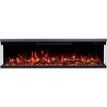 Emotion flame unity 152 - 900 / 1800 w - chemin�e �lectrique � 3 c�t�s - feu premium, murale ou encastrable ...
