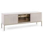 Emporius - meuble tv 154 cm haller - table tv à lamelles, buffet tv - eclairage led, loft (cachemire) ... Emporius - meuble tv 154 cm haller - table tv à lamelles, buffet tv - eclairage led, loft (cachemire) ...