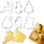 Emporte - pi�ces en forme de pain d'�pice pour biscuits de no�l (6 pi�ces)