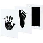 Empreintes de mains et de pieds de b�b�, sans marquage, souvenir de baby shower, naissance, noir