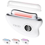 Ems gua sha, appareil de massage facial gua sha �lectrique avec vibration et chaleur, massage facial ...