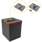 Emuca 8259323 poubelles pour tiroir de cuisine recycle avec couvercle anti odeurs, hauteur 266, 1x15litres, ...