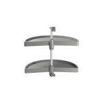 Jeu de plateaux rotatifs shelvo 1 / 2 lune, pour module de 900mm, plastique et aluminium, gris - emuca ...