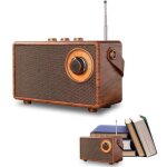 Enceinte portables bluetooth rtro mit radio fm vintage, haut - parleur sans fil vintage mit bois poste ...