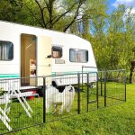 Enclos pour chiens 8 panneaux hauteur de 80cm pour petits animaux parc portable pliable avec porte barri�re ...