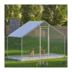 Neche - enclos poulailler 4. 5 m avec toit impermable, acier galvanis, anti uv, parc grillag 3x1. ...