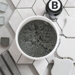 Deux composants �poxy stuc pour le remplissage des joints - gris - 1kg mosa�que carrelage bain piscine ...