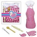 Tuserxln - enfants chef set enfants cuisiner jouer cuisine tabliers impermables tablier de cuisine enfant ...