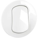 Enjoliveur interrupteur et ou va - et - vient c�liane - blanc ip44 (cb8001)