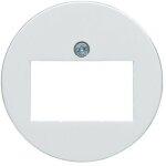 Enjoliveur prise hp ou prise rj45 blanche collection 1930 hager wmv750b