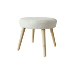 Enjoy home - tabouret rond esprit lodge 45x40cm - 45x40cm - ecru