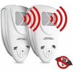 Enowelir lot de 2 r�pulsifs ultrasons anti chauves - souris �limination rapide en 72 heures avec prise ...