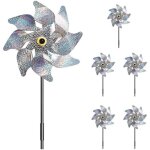 Enowelir 6 pices moulins  vent rpulsif d'oiseaux, moulin  vent rflchissant anti - oiseaux moulin ...