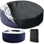 Enowelir bache spa gonflable, couverture spa ronde, bache piscine hivernage, bache hivernage piscine ...