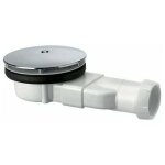 Enowelir bonde de douche extra - plate en abs blanc avec d�me anti - odeurs
