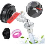 Connecteur pour r�servoir ibc 1000 l, robinet � boisseau sph�rique s60x6, adaptateur ibc 3 / 4 po, bouchon ...