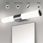 Enowelir lampe pour miroir de salle de bain - 12w led applique 46 cm, lumire blanche, bain lampe de ...
