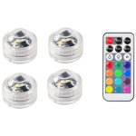 Enowelir mini lampe submersible  led avec tlcommande, impermable conforme  la norme ip65, luminaire ...