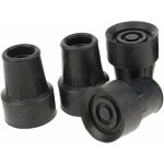 Enowelir pack de 4 embouts de canne antidrapants standard embouts en caoutchouc noir - 19mm