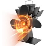 Enowelir ventilateur de poêle à bois, ventilateur alimenté par la chaleur, 4 pales pour tuyau de cheminée ... Enowelir ventilateur de poêle à bois, ventilateur alimenté par la chaleur, 4 pales pour tuyau de cheminée ...