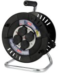 Enrouleur lectrique 4 prises 2p + t ip44 noir 31, 5mm 20m - 310. 020. 302 - horoz