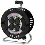 Enrouleur lectrique 4 prises 2p + t ip44 noir 31, 5mm 30m - 310. 030. 302 - horoz