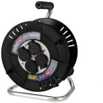 Enrouleur lectrique 4 prises 2p + t ip44 noir 32, 5mm 40m - 310. 140. 302 - horoz