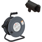 Enrouleur h05vv - f 4 prises 25m 3g1, 5 + coupe - circuit + support - zenitech