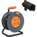 Enrouleur h05vv - f 4 prises 3g1mm 25m + coupe - circuit + support - zenitech