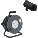 Enrouleur h05vv - f 4 prises 40m 3g1, 5 + coupe - circuit + support - zenitech