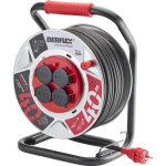Enrouleur metal ho7rn - f 3g2, 5 centre fixe 4 prises etanches ip44 40m - 605202 - debflex